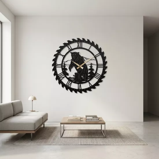Oso Metal Saat,Ev Dekorasyon, Duvar Saati, Metal tablo