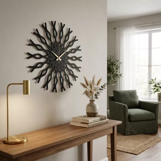 Zon Metal Saat,Ev Dekorasyon, Duvar Saati, Metal tablo