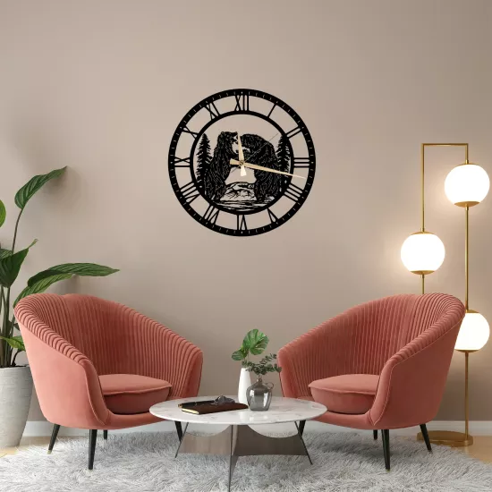 Osos Metal Clock, Home Decoration, Wall Clock, Metal wall art