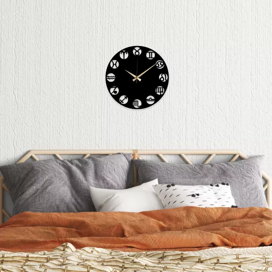 Horoscope Metal Clock, Home Decoration, Wall Clock, Metal wall art