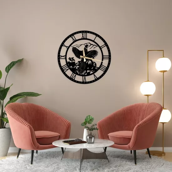 Orao Metal Clock, Home Decoration, Wall Clock, Metal wall art