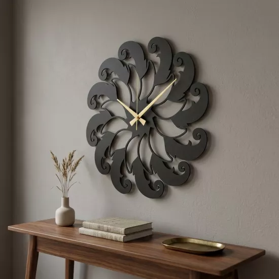 Longino Metal Saat,Ev Dekorasyon, Duvar Saati, Metal tablo