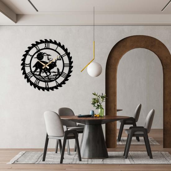 Cerf Metal Saat,Ev Dekorasyon, Duvar Saati, Metal tablo