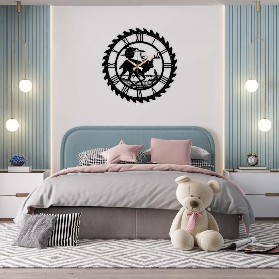 Cerf Metal Saat,Ev Dekorasyon, Duvar Saati, Metal tablo