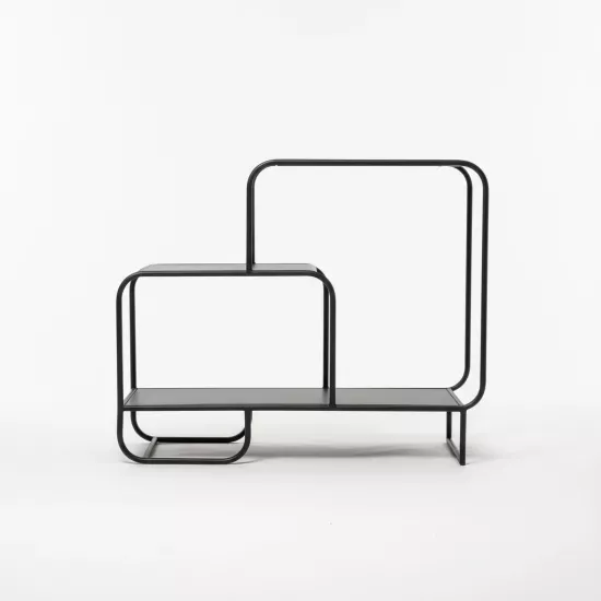 Luna Basamaklı Metal Yan Sehpa G:90cm | Siyah, Lila, Turuncu Renkler | Monge Dizayn