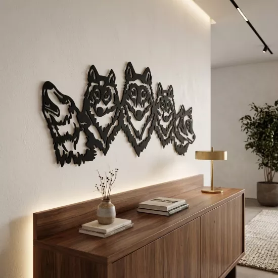 Wolves Metal Wall Art | Home Decoration | Wall Painting | Monge Design | Free Shipping | Pay at the door