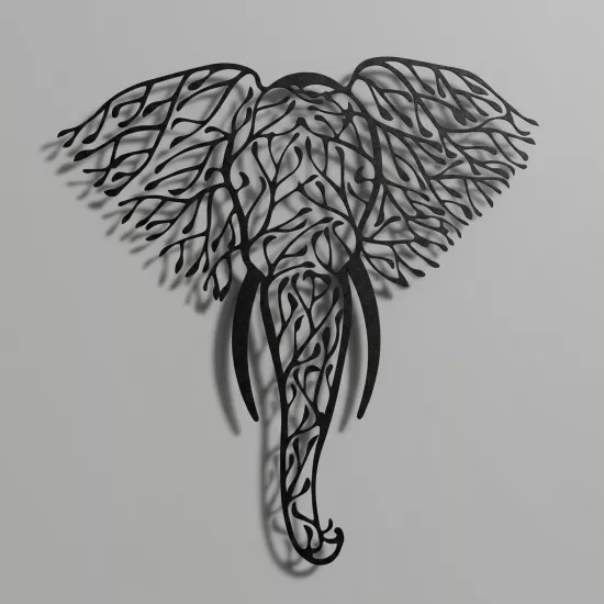 Elephant Metal Wall Art 1038 | Home Decoration | Wall Painting | Monge Design | Free Shipping | Pay at the door