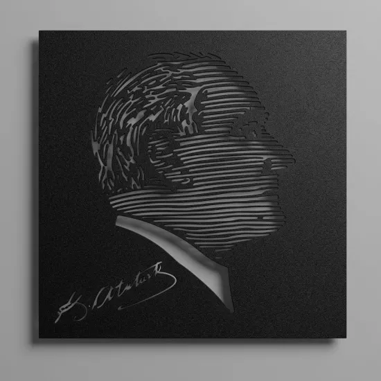 Atatürk Metal Tablo 1005 | Ev Dekorasyon |  Duvar Tablosu | Monge Dizayn | Ücretsiz Kargo | Kapıda Ödeme