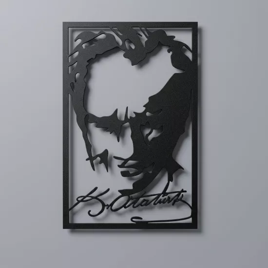 Atatürk Metal Tablo 1009 | Ev Dekorasyon |  Duvar Tablosu | Monge Dizayn | Ücretsiz Kargo | Kapıda Ödeme