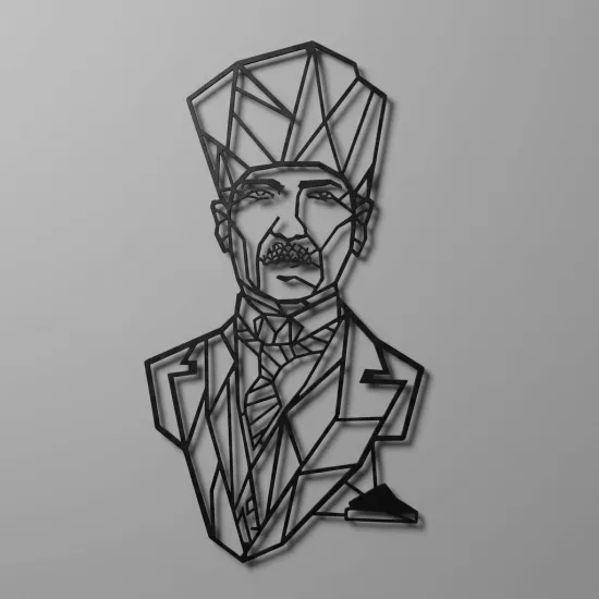 Atatürk Portre Metal Tablo | Ev Dekorasyon |  Duvar Tablosu | Monge Dizayn | Ücretsiz Kargo | Kapıda Ödeme