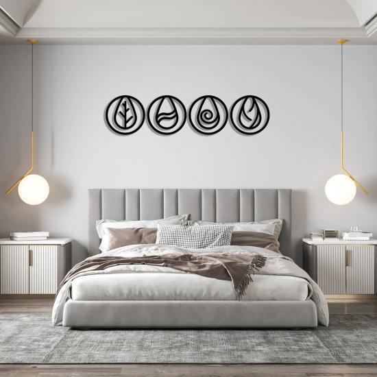 4 Elements Metal Wall Art | Home Decoration | Wall Chart | Monge Design | Free Shipping | Pay at the door