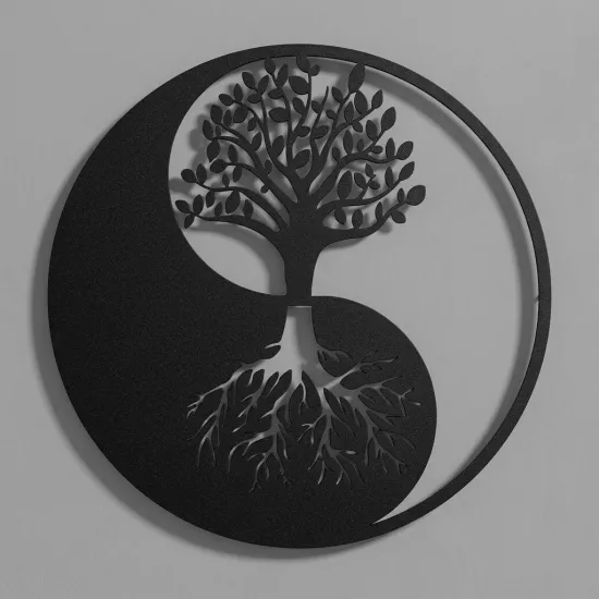 Yin Yang Hayat Ağacı Metal Tablo | Ev Dekorasyon |  Duvar Tablosu | Monge Dizayn | Ücretsiz Kargo | Kapıda Ödeme