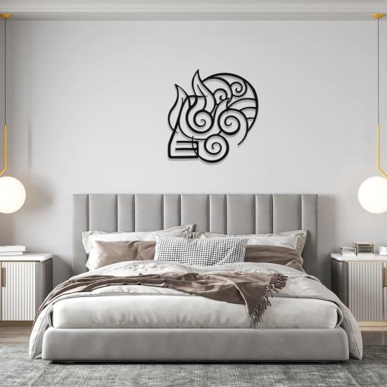 4 Elements Metal Wall Art-1077 | Home Decoration | Wall Painting | Monge Design | Free Shipping | Pay at the door