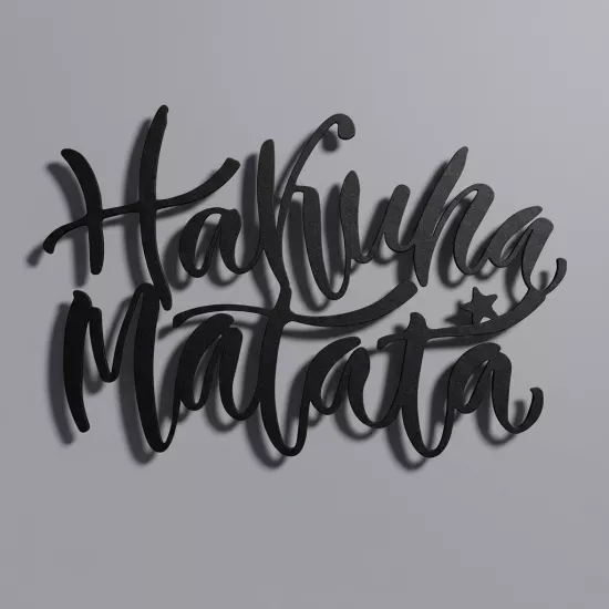 Hakuna Matata Metal Tablo | Ev Dekorasyon |  Duvar Tablosu | Monge Dizayn | Ücretsiz Kargo | Kapıda Ödeme