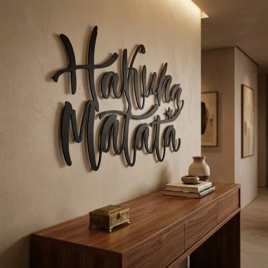 Hakuna Matata Metal Tablo | Ev Dekorasyon |  Duvar Tablosu | Monge Dizayn | Ücretsiz Kargo | Kapıda Ödeme