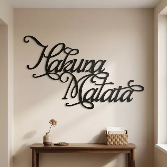 Hakuna Matata 2 Metal Tablo | Ev Dekorasyon |  Duvar Tablosu | Monge Dizayn | Ücretsiz Kargo | Kapıda Ödeme