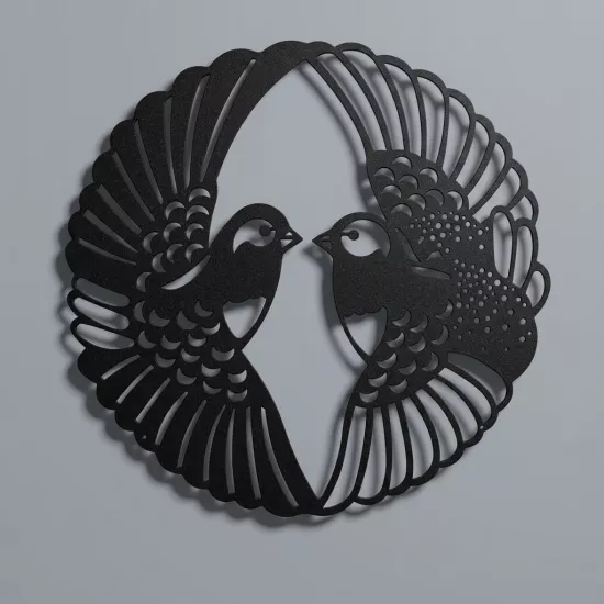 Aşk Kuşu Metal Tablo | Ev Dekorasyon |  Duvar Tablosu | Monge Dizayn | Ücretsiz Kargo | Kapıda Ödeme