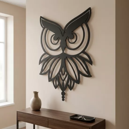 Owl 5 Metal Wall Art | Home Decoration | Wall Painting | Monge Design | Free Shipping | Pay at the door
