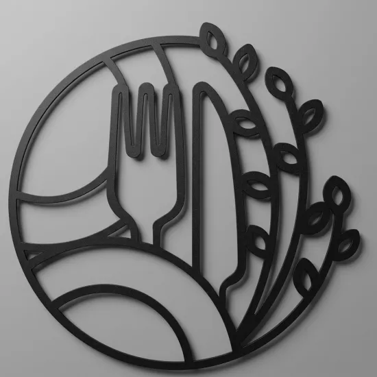 Serving Plate Metal Wall Art | Home Decoration | Wall Painting | Monge Design | Free Shipping | Pay at the door