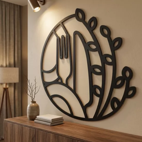 Serving Plate Metal Wall Art | Home Decoration | Wall Painting | Monge Design | Free Shipping | Pay at the door