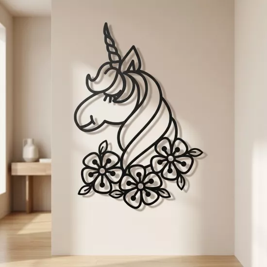 Unicorn  Metal Tablo | Ev Dekorasyon |  Duvar Tablosu | Monge Dizayn | Ücretsiz Kargo | Kapıda Ödeme
