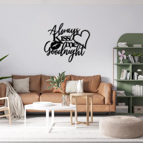 Always Kiss Me Goodnight | Home Decoration | Metal Painting | Wall Painting | Monge Design | Free Shipping | Pay at the door