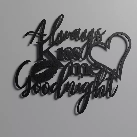Always Kiss Me Goodnight | Home Decoration | Metal Painting | Wall Painting | Monge Design | Free Shipping | Pay at the door