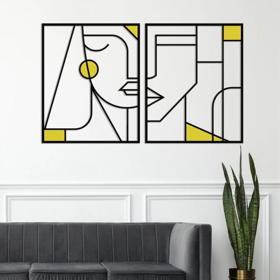 Abstract Love Metal Wall Art | Home Decoration | Metal Painting | Wall Painting | Monge Design | Free Shipping | Pay at the door