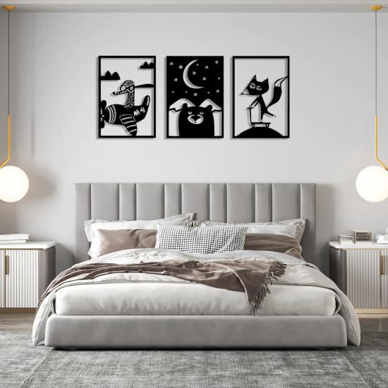 COLORED DREAMS SET OF 3 METAL WALL ART