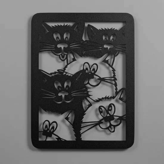 Cute Mustaches Metal Wall Art
