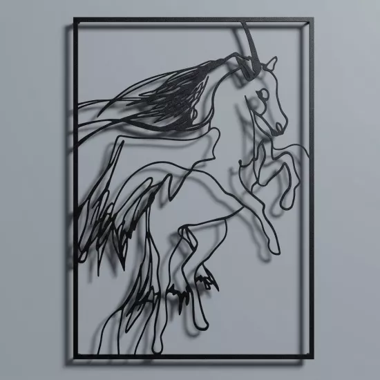 Unicorn Metal Tablo | Ev Dekorasyon |  Duvar Tablosu | Monge Dizayn | Ücretsiz Kargo | Kapıda Ödeme