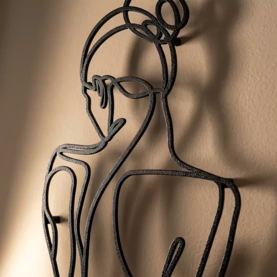 Minimalist Woman Figure Continuous Line Art Poster