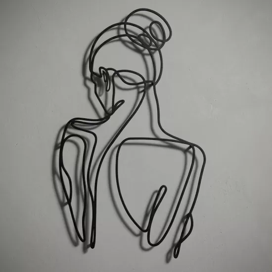 Minimalist Woman Figure Continuous Line Art Poster