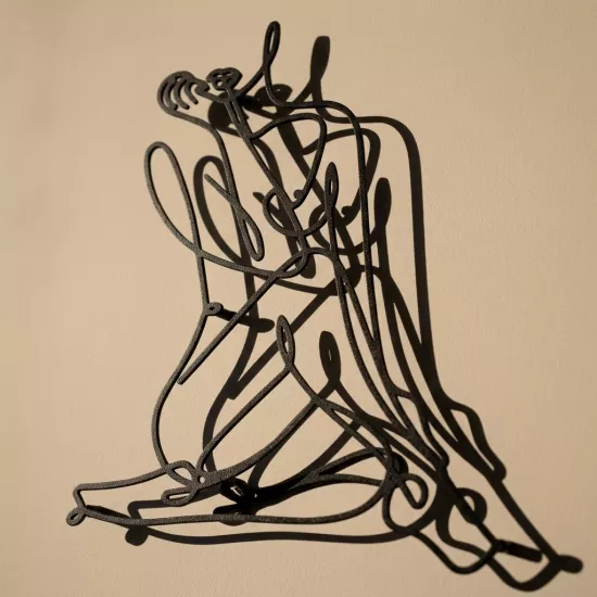Single Line Woman Silhouette Wall Art | Minimalist Decoration