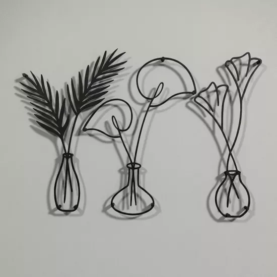 Minimalist Modern Plant and Vase Line Drawing Poster Art