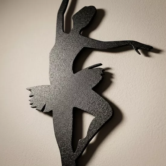 Elegant Ballerina Silhouette - Decorative Wall Decal and Graphic Element
