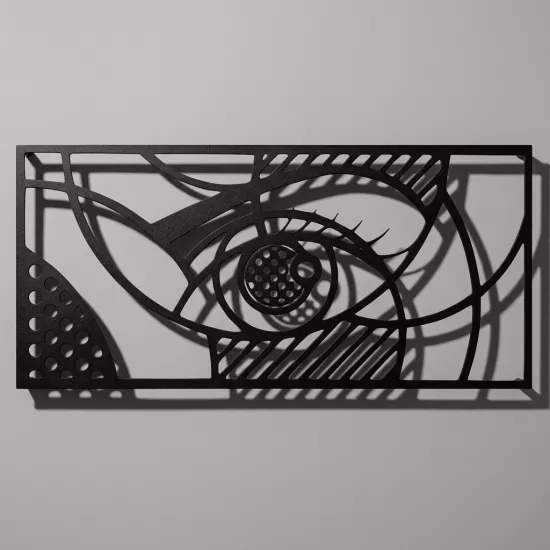 Pop Art Göz Temalı Modern Metal Duvar Dekoru - Sanatsal Tasarım