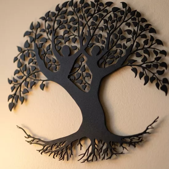 Tree of Life Black Metal Wall Art Design