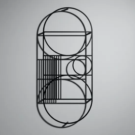 Modern Geometrik Soyut Çizgisel Duvar Sanatı Tasarımı