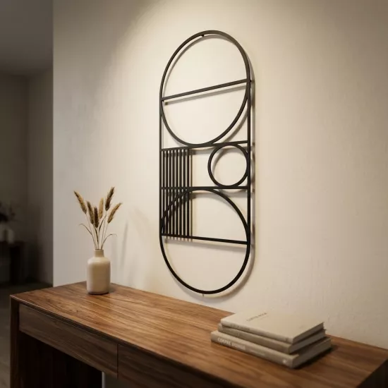 Modern Geometrik Soyut Çizgisel Duvar Sanatı Tasarımı
