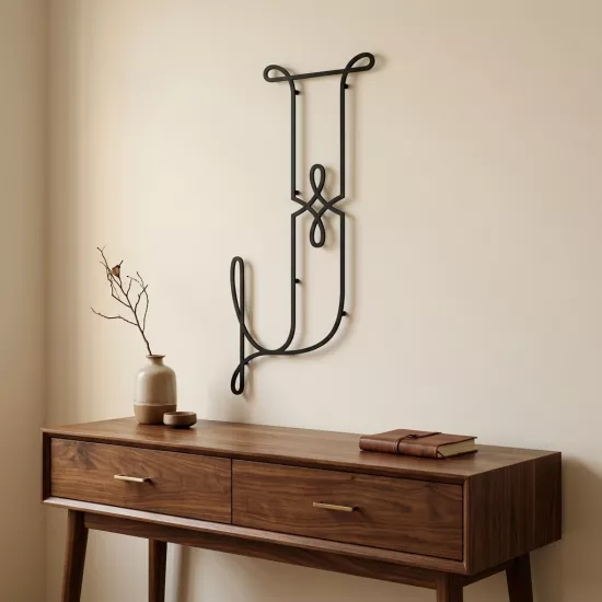 Minimalist J Harfi Monogram Tasarımı | Şık Duvar Sanatı