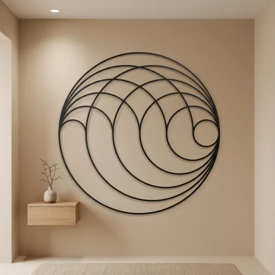 Minimalist Geometrik Daireler Çizim Sanatı