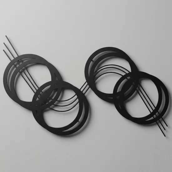 Modern Soyut Daire ve Çizgi Tasarımlı Duvar Dekoru - Minimalist Sanat
