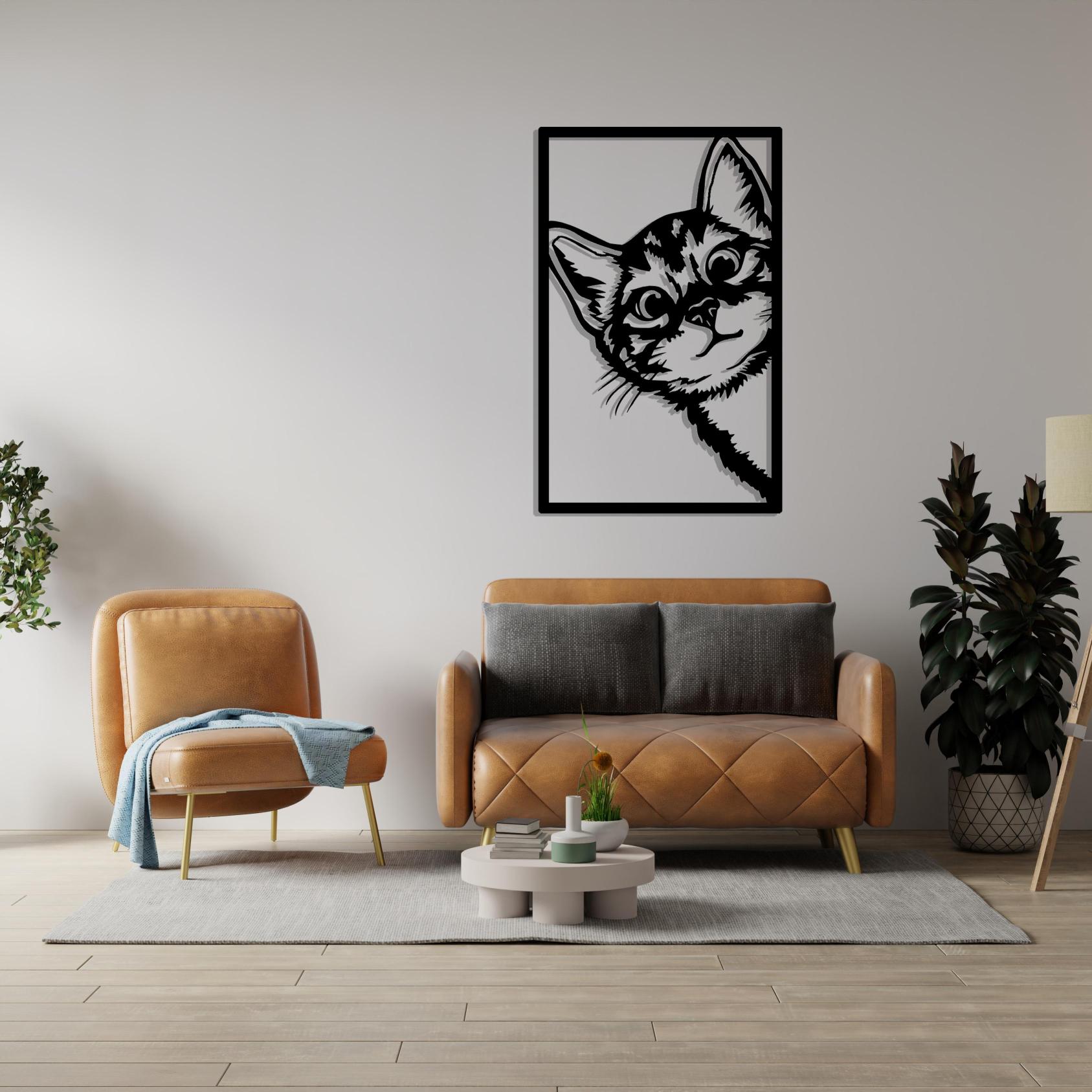 Meraklı Bakışlar metal tablo