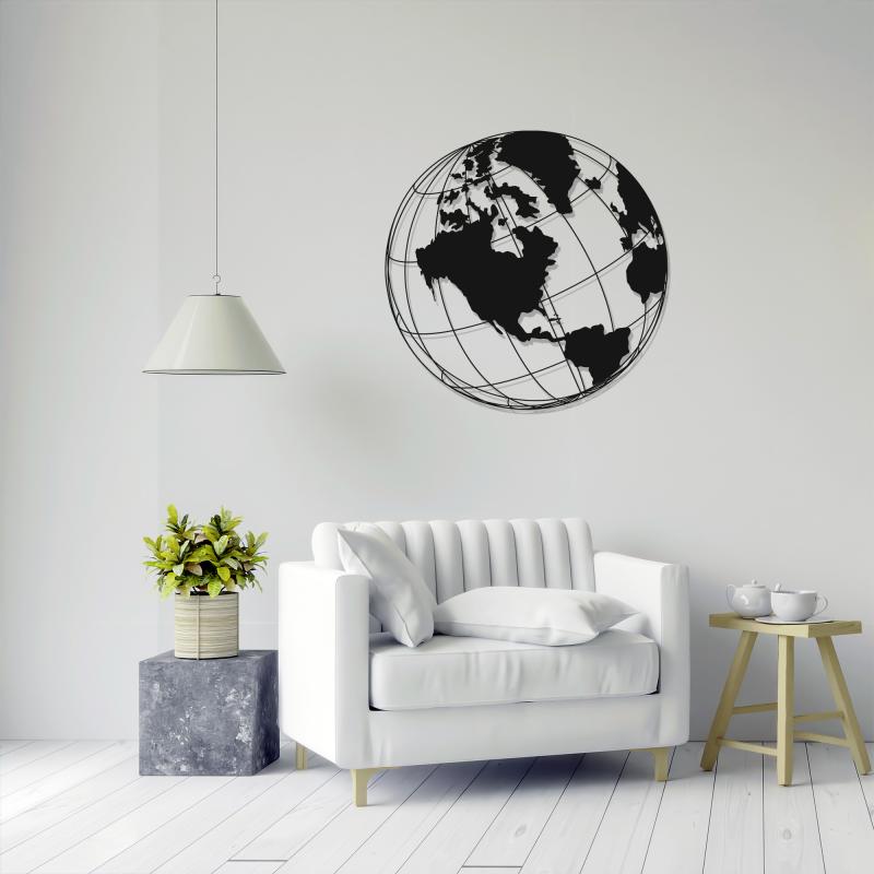 Our Home is the World Metal Wall Art