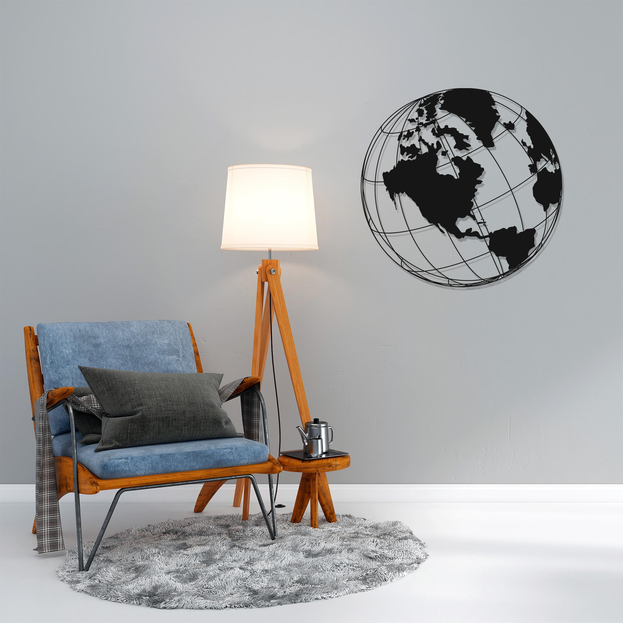 Our Home is the World Metal Wall Art