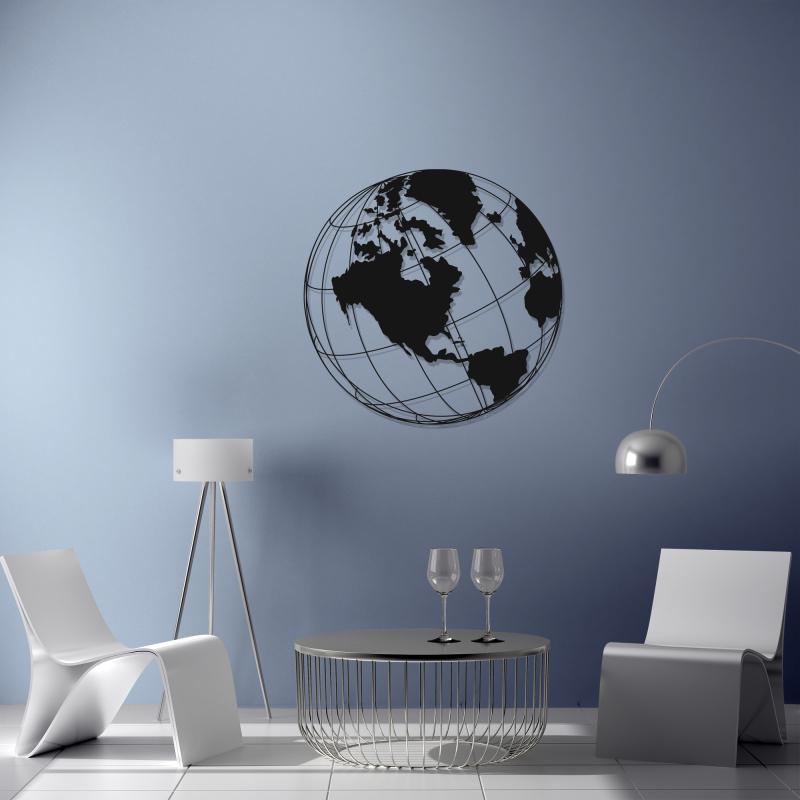 Our Home is the World Metal Wall Art