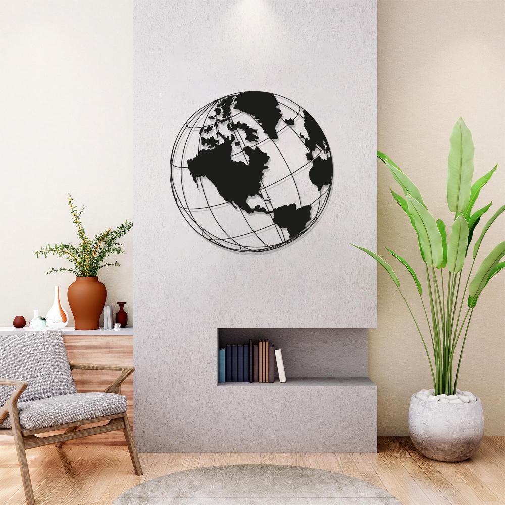 Our Home is the World Metal Wall Art