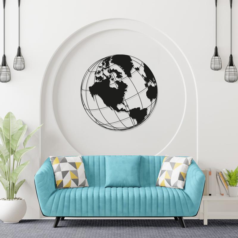 Our Home is the World Metal Wall Art