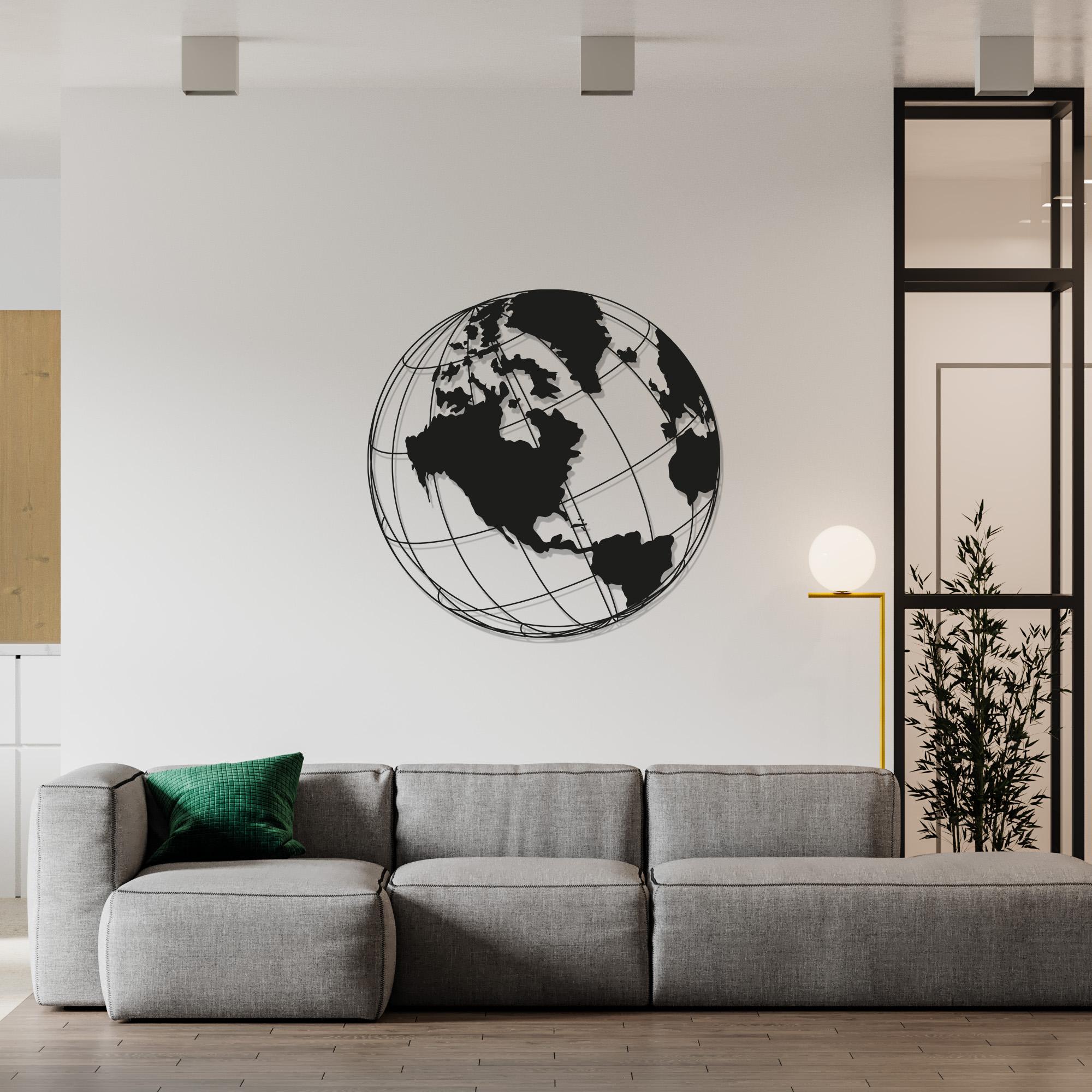 Our Home is the World Metal Wall Art
